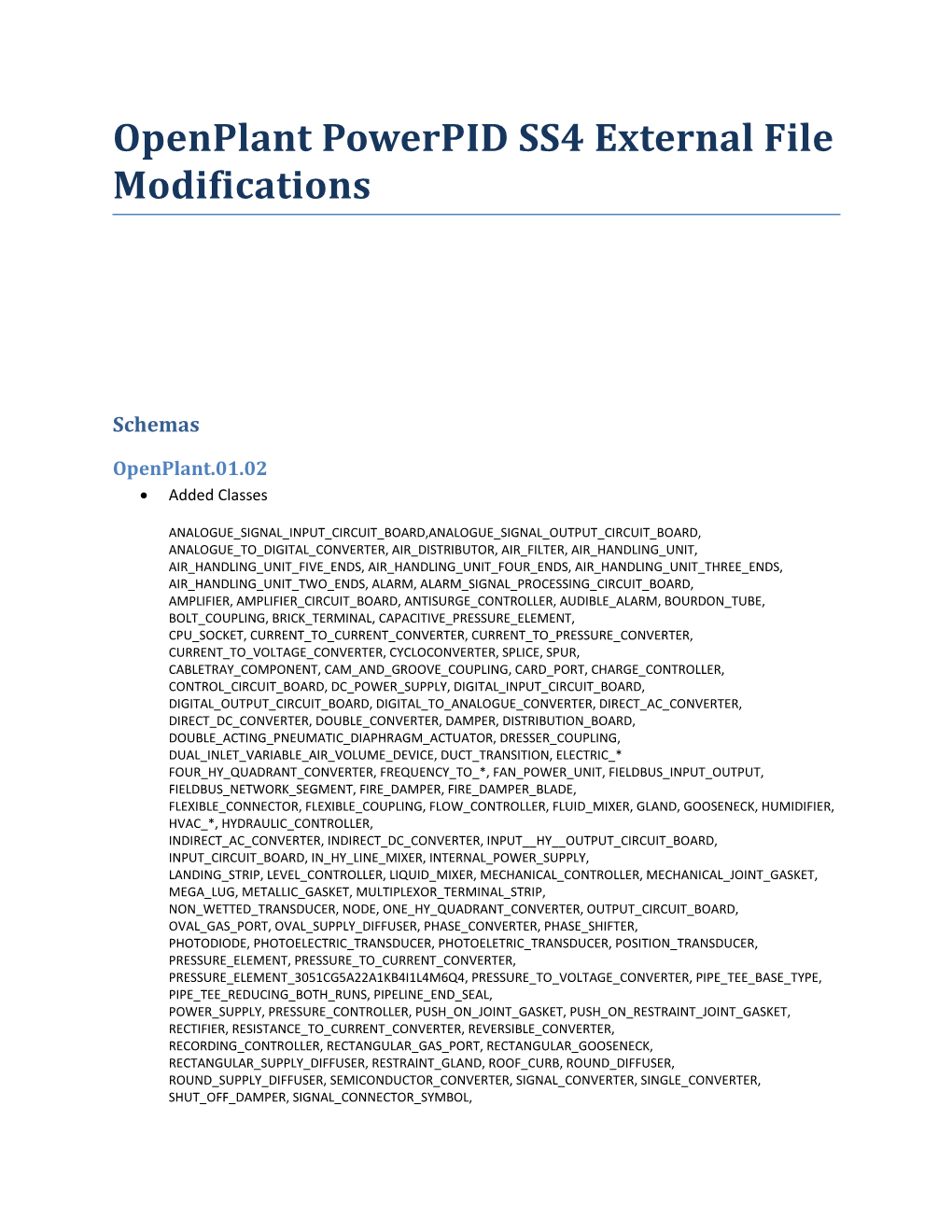 Openplant Powerpid SS4 External File Modifications