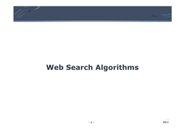 Web Search Algorithms