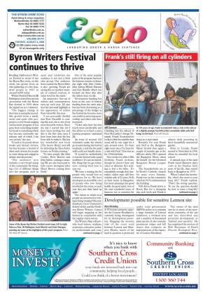 Byron Writers Festival Continues to Thrive