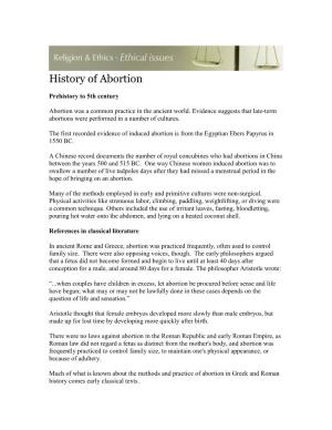 History of Abortion