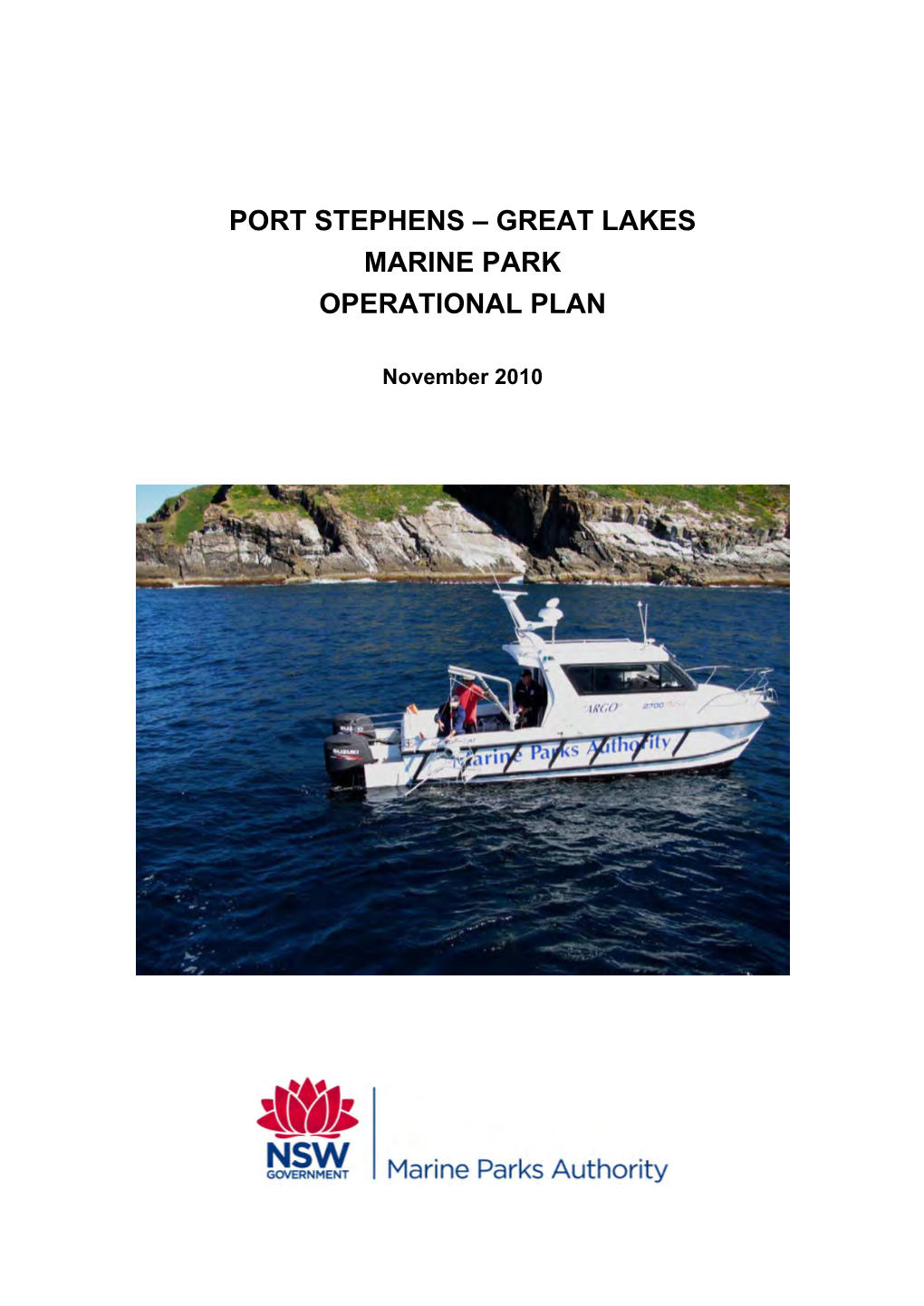 Port Stephens – Great Lakes Marine Park Operational Plan
