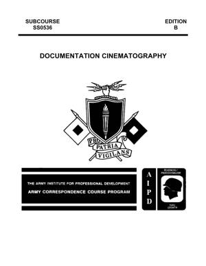 US Army TV Course Documentation Cinematography SS0536