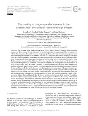 The Destiny of Orogen-Parallel Streams in the Eastern Alps: the Salzach–Enns Drainage System