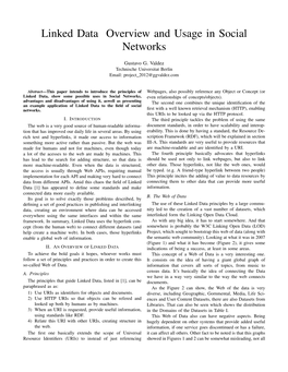 Linked Data Overview and Usage in Social Networks