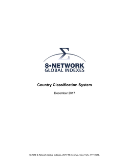 Country Classification System