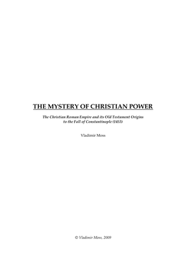 The Mystery of Christian Power