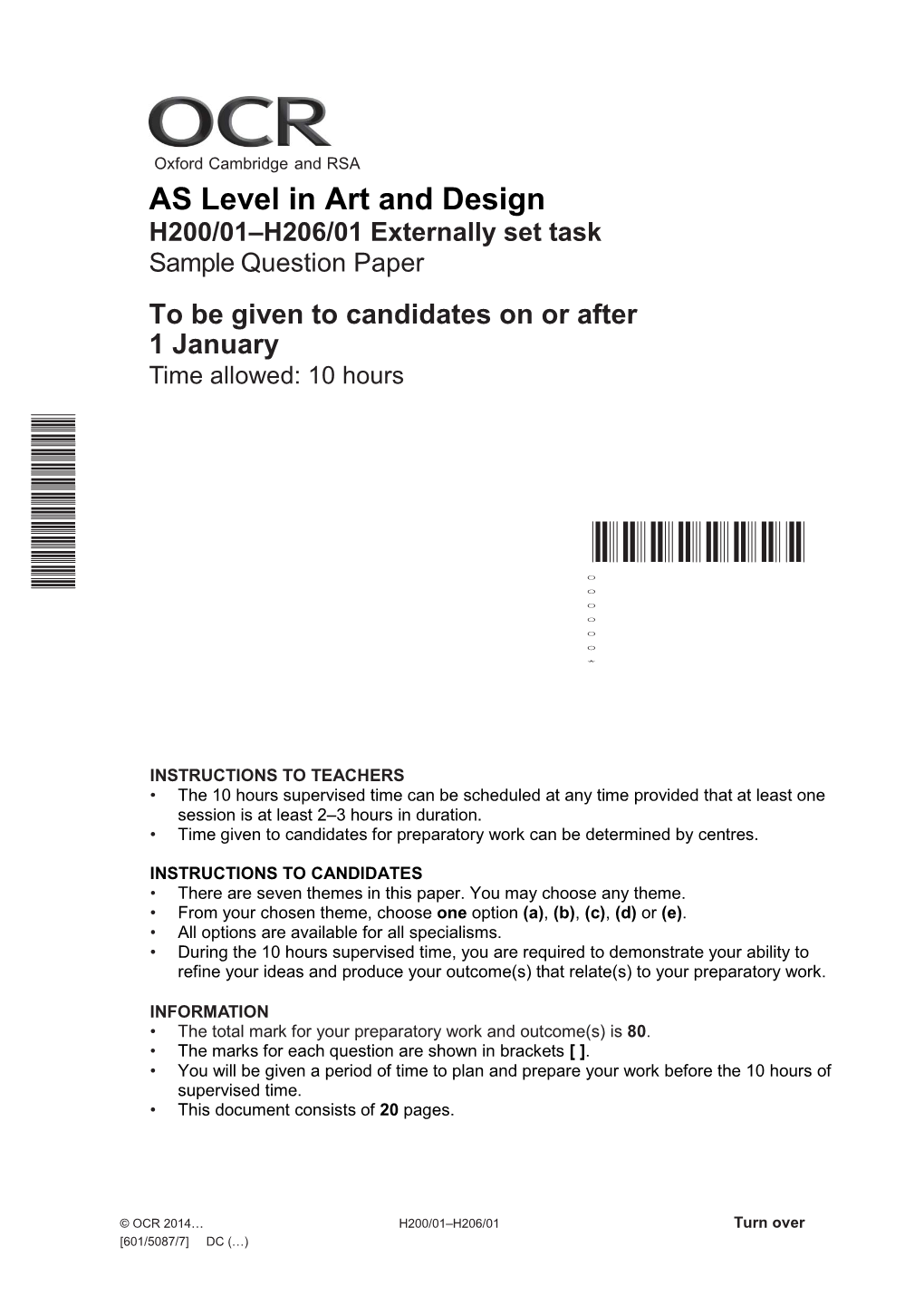 OCR AS Level in Art and Design