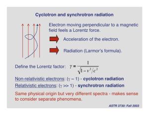 Cyclotron Radiation