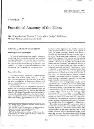 Functional Anatomy of the Elbow