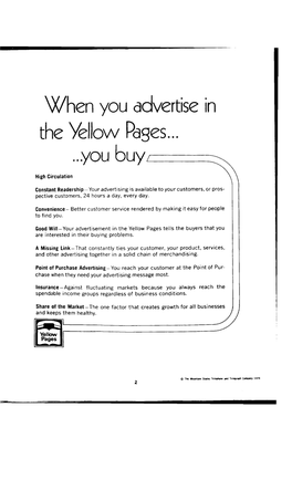 When You Advertise in the Yellow Pages...You Buyz