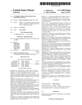 (12) United States Patent (10) Patent No.: US 7,998,740 B2 Sackstein (45) Date of Patent: Aug