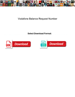 Vodafone Balance Request Number