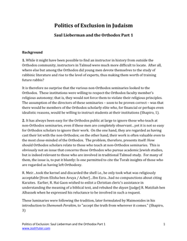 Saul Lieberman and the Orthodox Part 1 Sources (PDF)