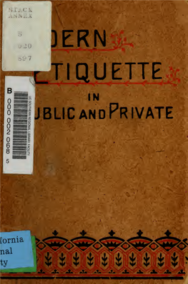Modern Etiquette in Public and Private