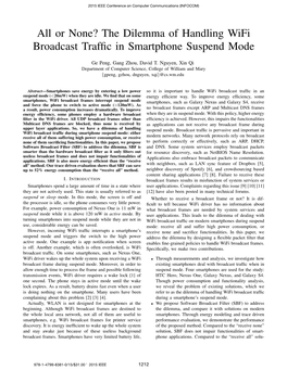 The Dilemma of Handling Wifi Broadcast Traffic in Smartphone