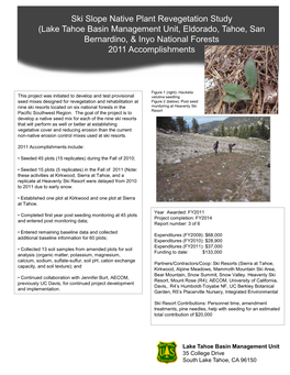 Title Text Herebernardino, & Inyo National Forests 2011 Accomplishments