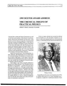 The 1995 Dexter Award Address