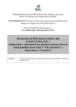 Documento Di Riferimento Linee Guida Intervento 1