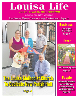 To Dedicate New Parish Hall the Louisa Methodist Church