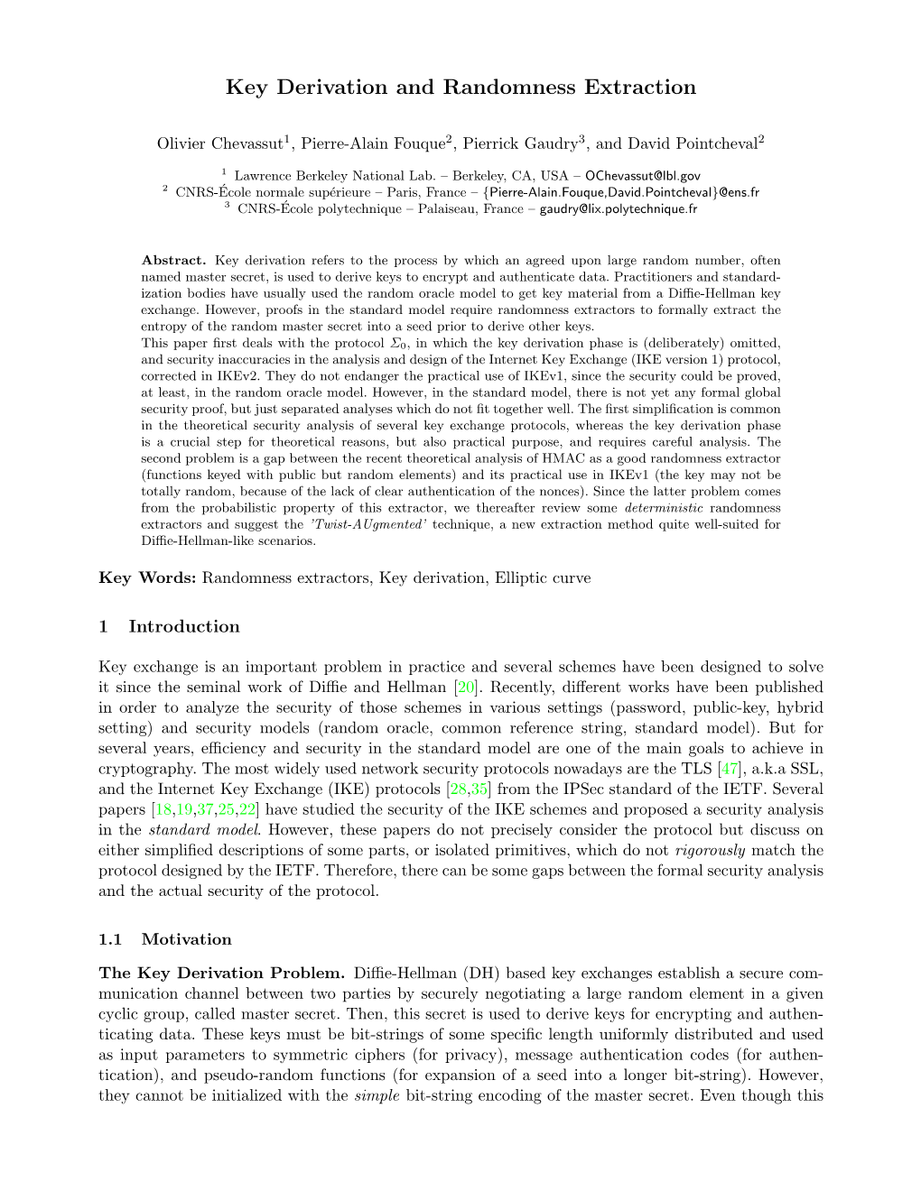 Key Derivation and Randomness Extraction