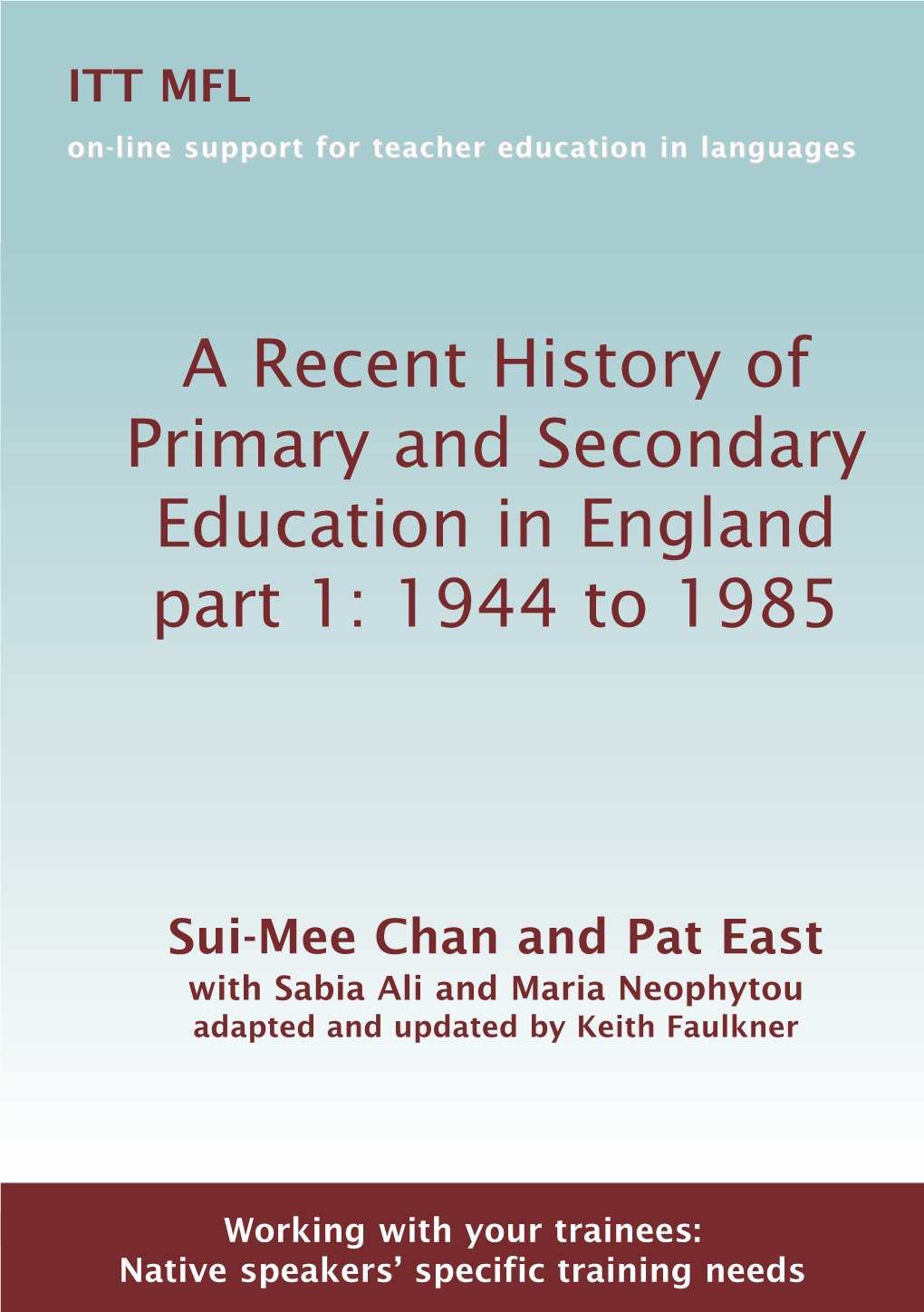 History of Education in England Part 1