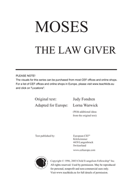 Moses the Law Giver