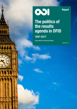 The Politics of the Results Agenda in DFID 1997-2017
