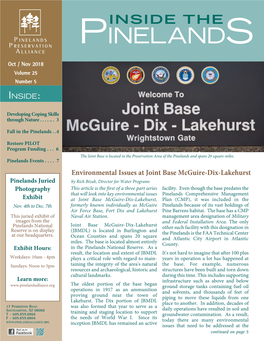 Environmental Issues at Joint Base Mcguire-Dix-Lakehurst