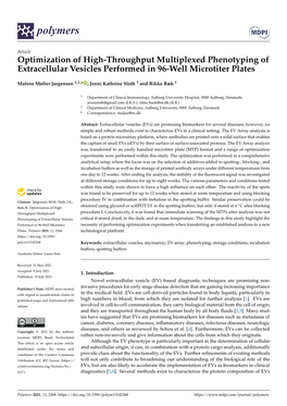 Optimization of High-Throughput Multiplexed Phenotyping of Extracellular Vesicles Performed in 96-Well Microtiter Plates