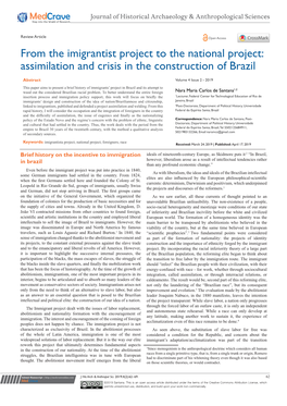 Assimilation and Crisis in the Construction of Brazil