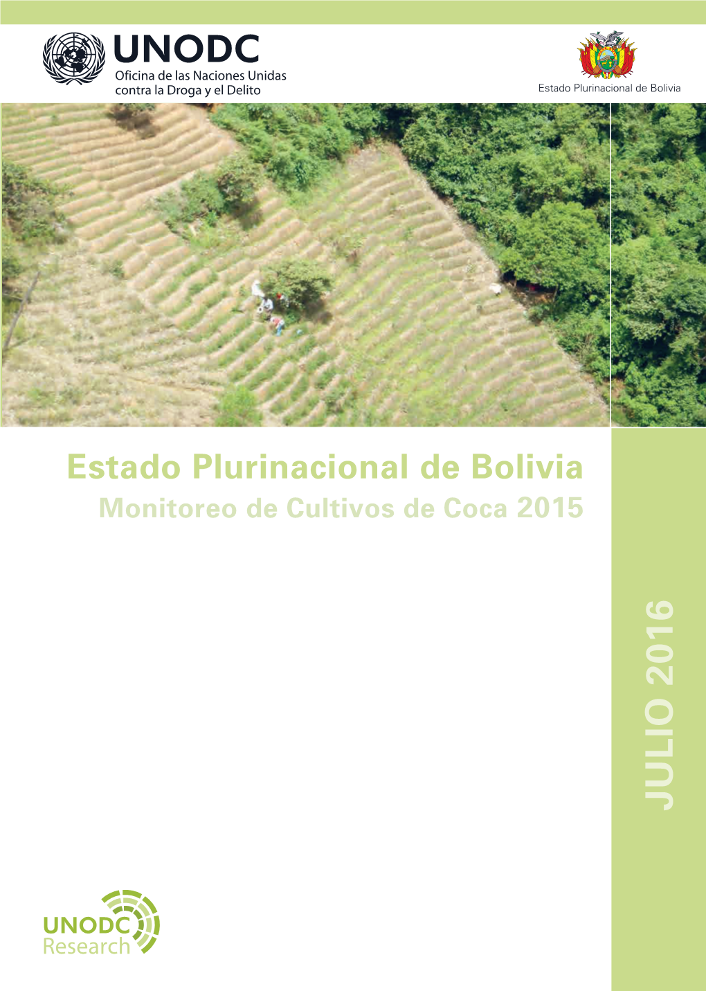 Estado Plurinacional De Bolivia. Monitoreo De Cultivos De Coca 2015. Julio 2017