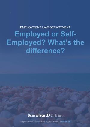 Employed Or Self- Employed? What’S the Difference?