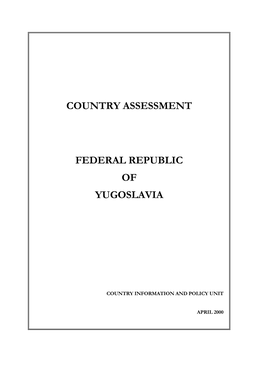 Country Assessment