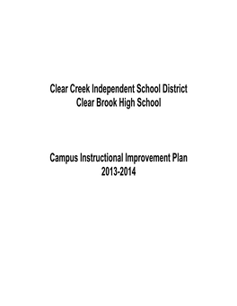 Clear Creek Independent School District Clear Brook High School
