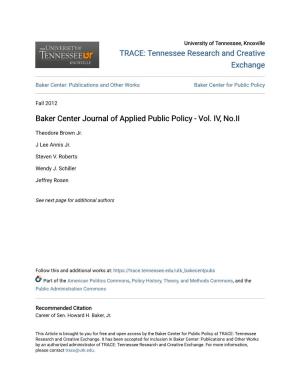 Baker Center Journal of Applied Public Policy - Vol
