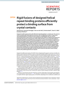 Rigid Fusions of Designed Helical Repeat Binding Proteins Efficiently