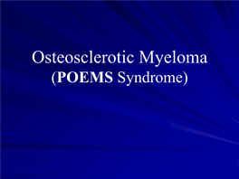 POEMS Syndrome, Heavy Chain Diseases