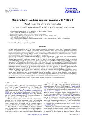 Mapping Luminous Blue Compact Galaxies with VIRUS-P Morphology, Line Ratios, and Kinematics