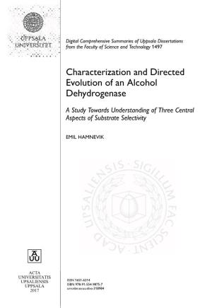 Characterization and Directed Evolution of an Alcohol Dehydrogenase