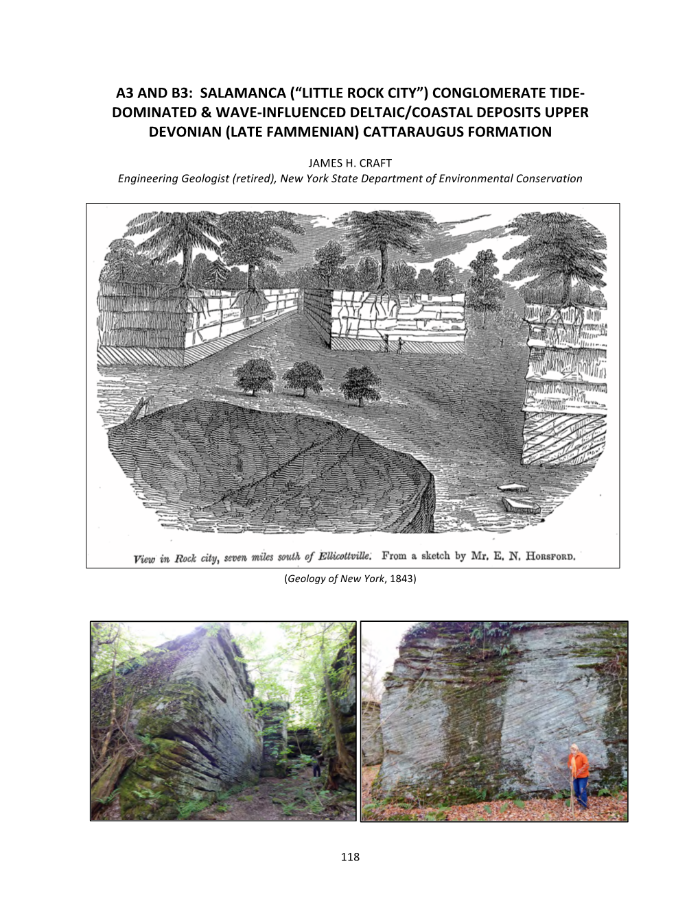 Salamanca (“Little Rock City”) Conglomerate Tide- Dominated & Wave-Influenced Deltaic/Coastal Deposits Upper Devonian (Late Fammenian) Cattaraugus Formation