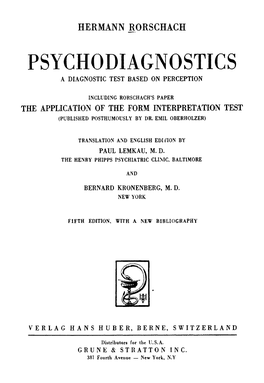 Herman-Rorschsch-Psychodiagnostics.Pdf