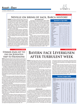 Bayern Face Leverkusen After Turbulent Week