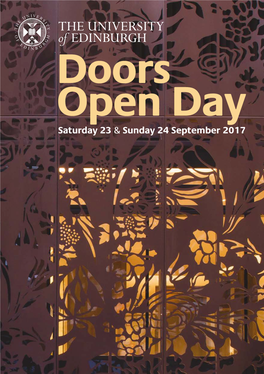 Doors Open Day Saturday 23 & Sunday 24 September 2017