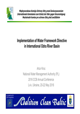 Implementation of Water Framework Directive in International Odra River Basin Ung