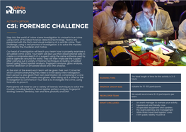 Csi: Forensic Challenge