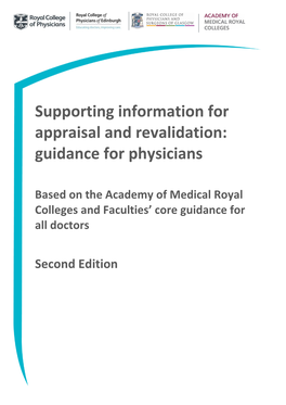 Supporting Information for Appraisal and Revalidation: Guidance for Physicians