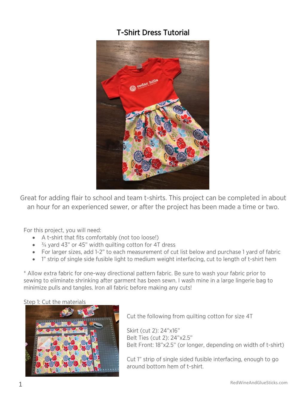 T-Shirt Dress Tutorial with Photos