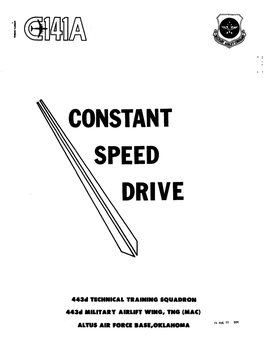 Constant Speed Drive