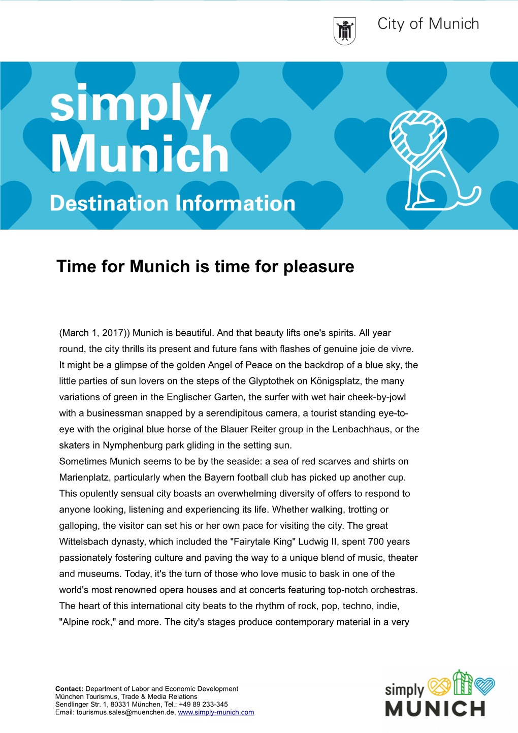 Time for Munich Is Time for Pleasure