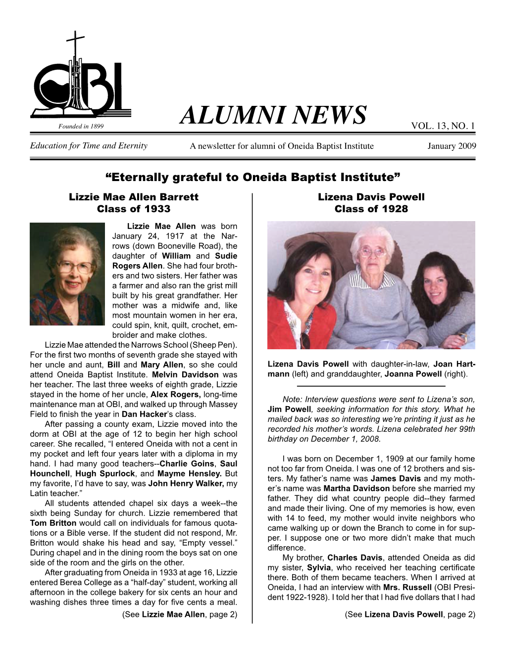 Alumni News Vol